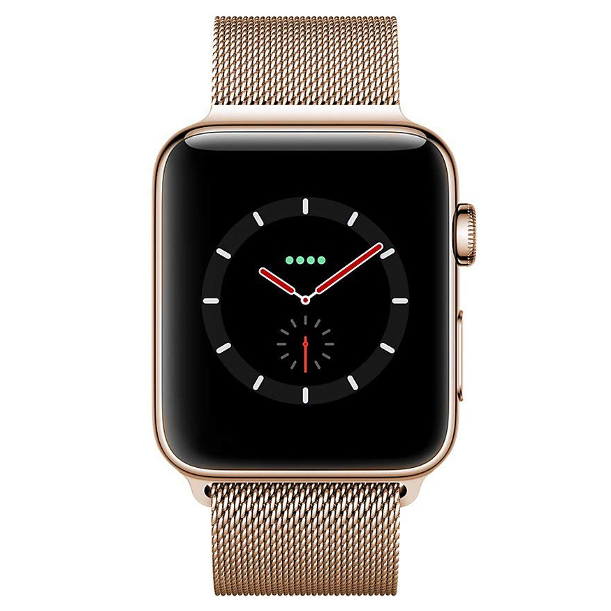 Black apple watch with gold milanese loop cheap